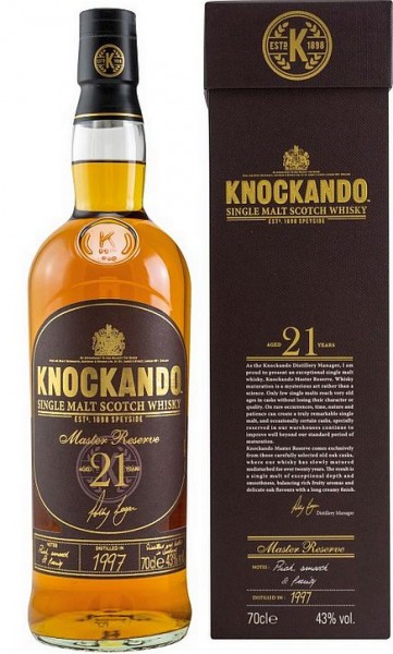 Knockando 21 years old Master reserve single Malt Whisky