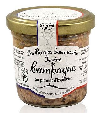 Terrine de Campagne au piment d`Esplette - Landterrine mit Esplette Pfeffer 90g