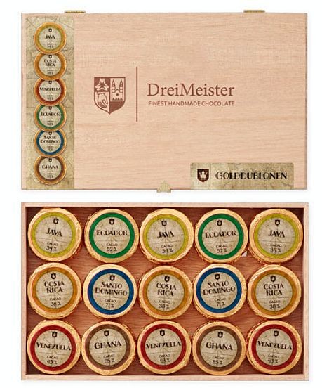 Chocolate for Wine, Schokotaler 45er Taler Holzkiste