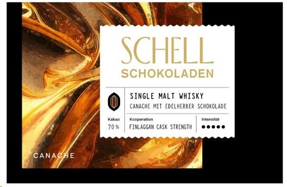 Schell Single Malt Whisky 70% Canache Schokolade 100g