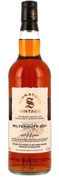 Miltonduff 2011/2025 Signatory Single Malt Whisky 100 proof Edition