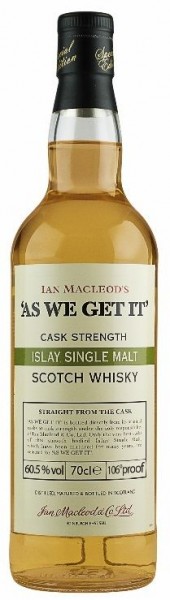 As we get it Islay Single Malt peated Whisky