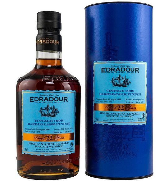 Edradour 22 years Barolo Cask Single Malt Whisky