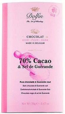 Dolfin Noir 70% Schokolade & Sel de Guérande 70g Tafel