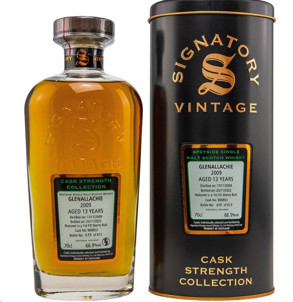 GlenAllachie Signatory 2009/2022 first fill Sherry Cask Strength Malt Whisky