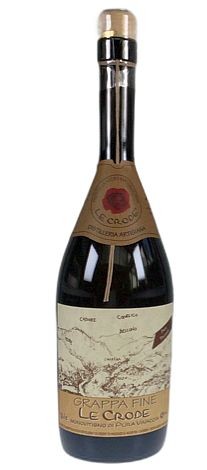 Le Crode Tradizionale di Pura Vinaccia Grappa 43%vol