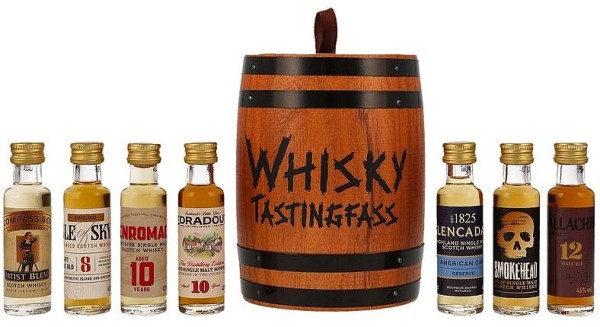 Whisky Tasting Fass mit 7 Minis